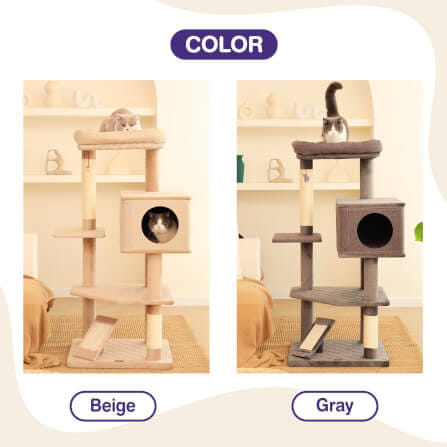 คอนโดแมว Catry รุ่น Cat Tree Yara สีเบจ_9